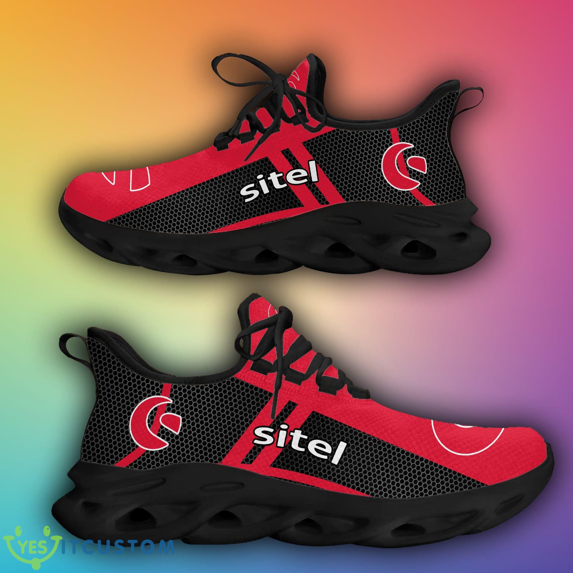 sitel Chunky Sneakers Logo Pattern White Black Max Soul Shoes For Men Women - sitel Big Logo Max Soul Shoes For Fans_1