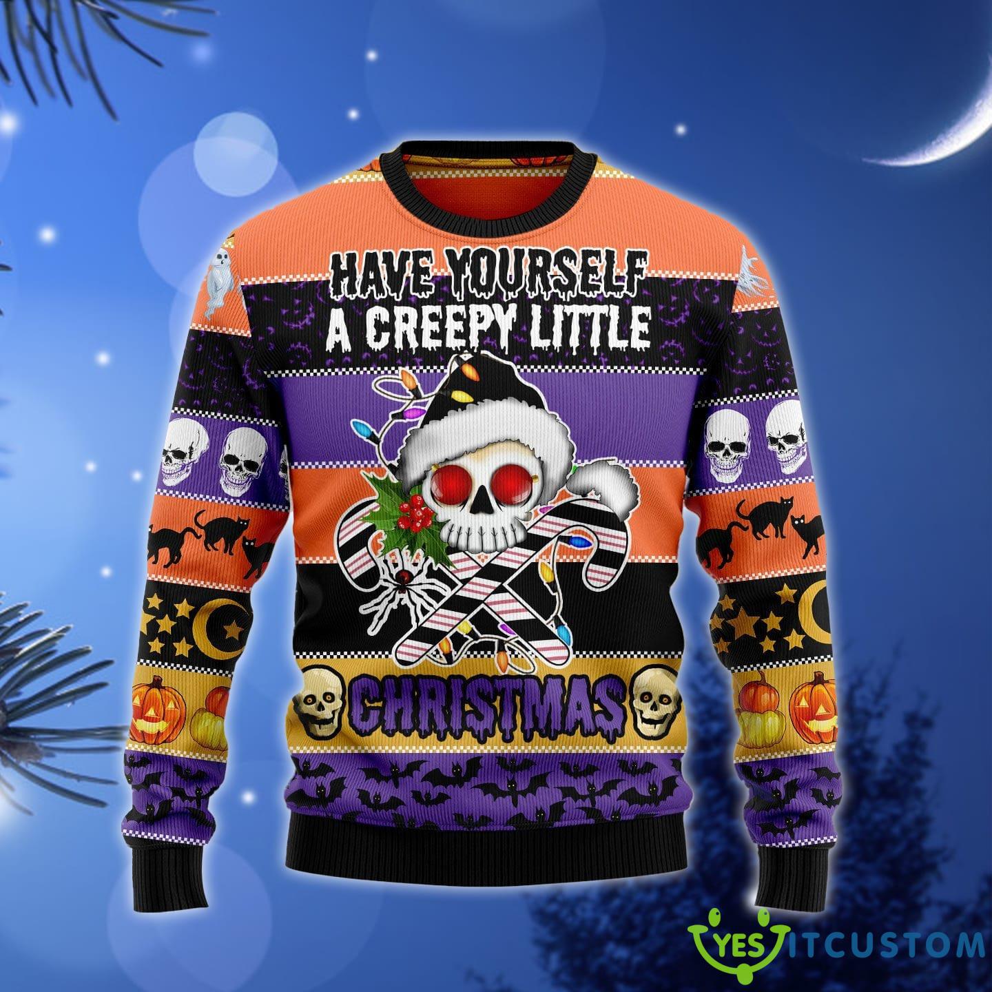 Skull Creepy Ugly Christmas Sweater Gift Men Women - Skull Creepy Ugly Christmas Sweater Gift Men Women_1