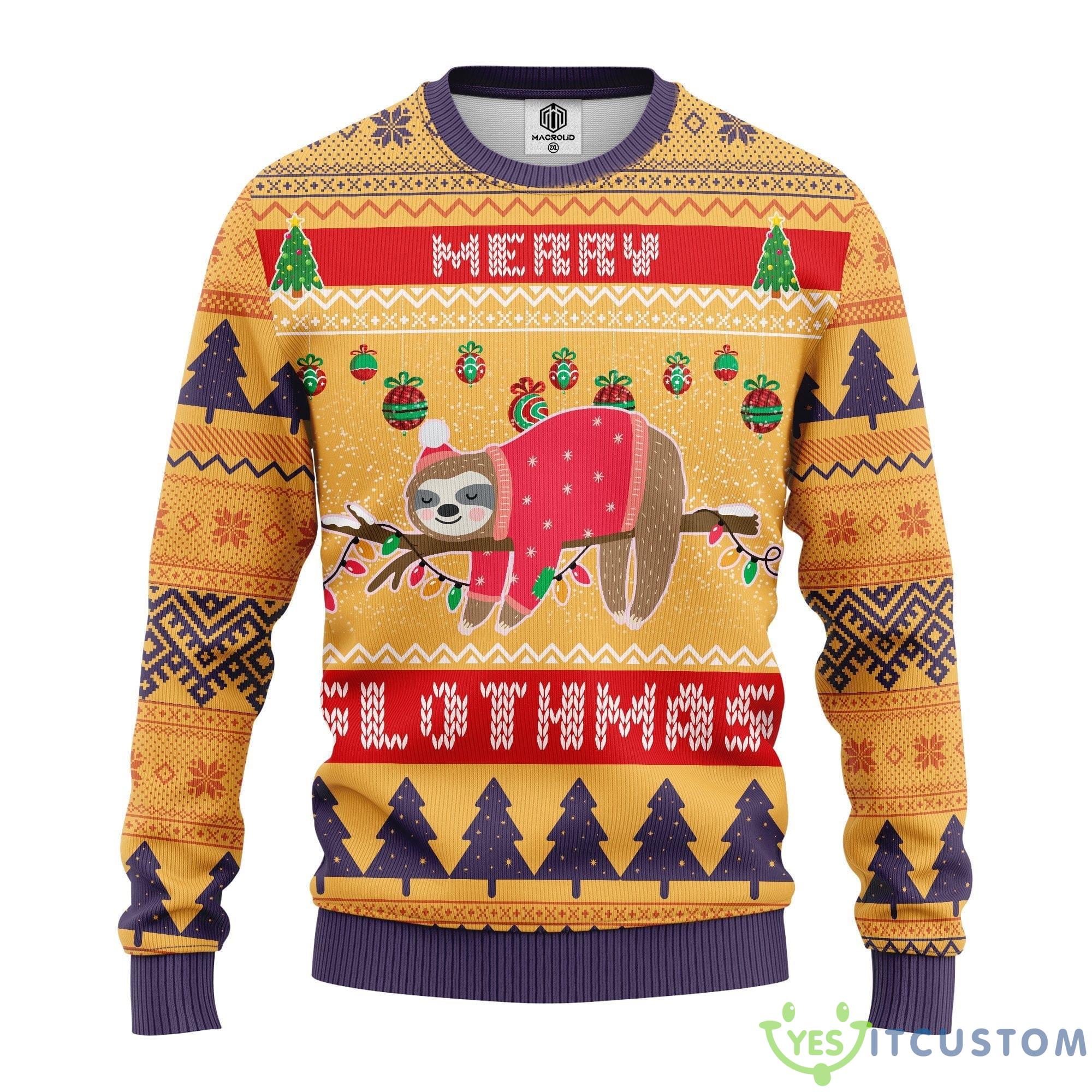 Sloth Thanksgiving Women Mens Ugly Christmas Sweater - Sloth Ugly Christmas Sweater Amazing Gift Idea Thanksgiving Gift