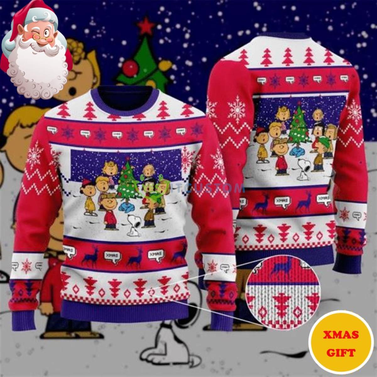 Snoopy Christmas Charlie Brown Christmas AOP Sweater 3 Snoopy Christmas Charlie Brown Christmas AOP Sweater Product Photo 1