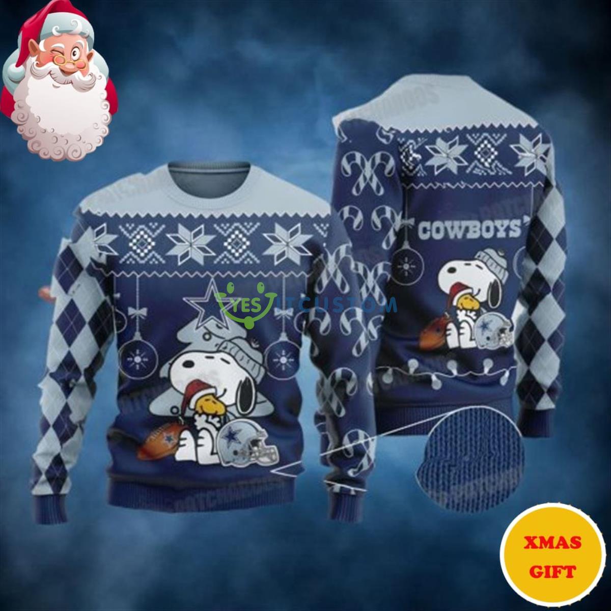 Snoopy NFL Dallas Cowboys Christmas AOP Sweater 3 Snoopy NFL Dallas Cowboys Christmas AOP Sweater Product Photo 1