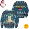 Snorlax Pokemon Christmas AOP Sweater Product Photo 1