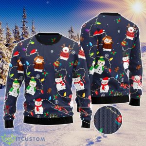 Snowman Christmas Light 3D Ugly Christmas Sweater For Men And Women Christmas Gift Product Photo 1