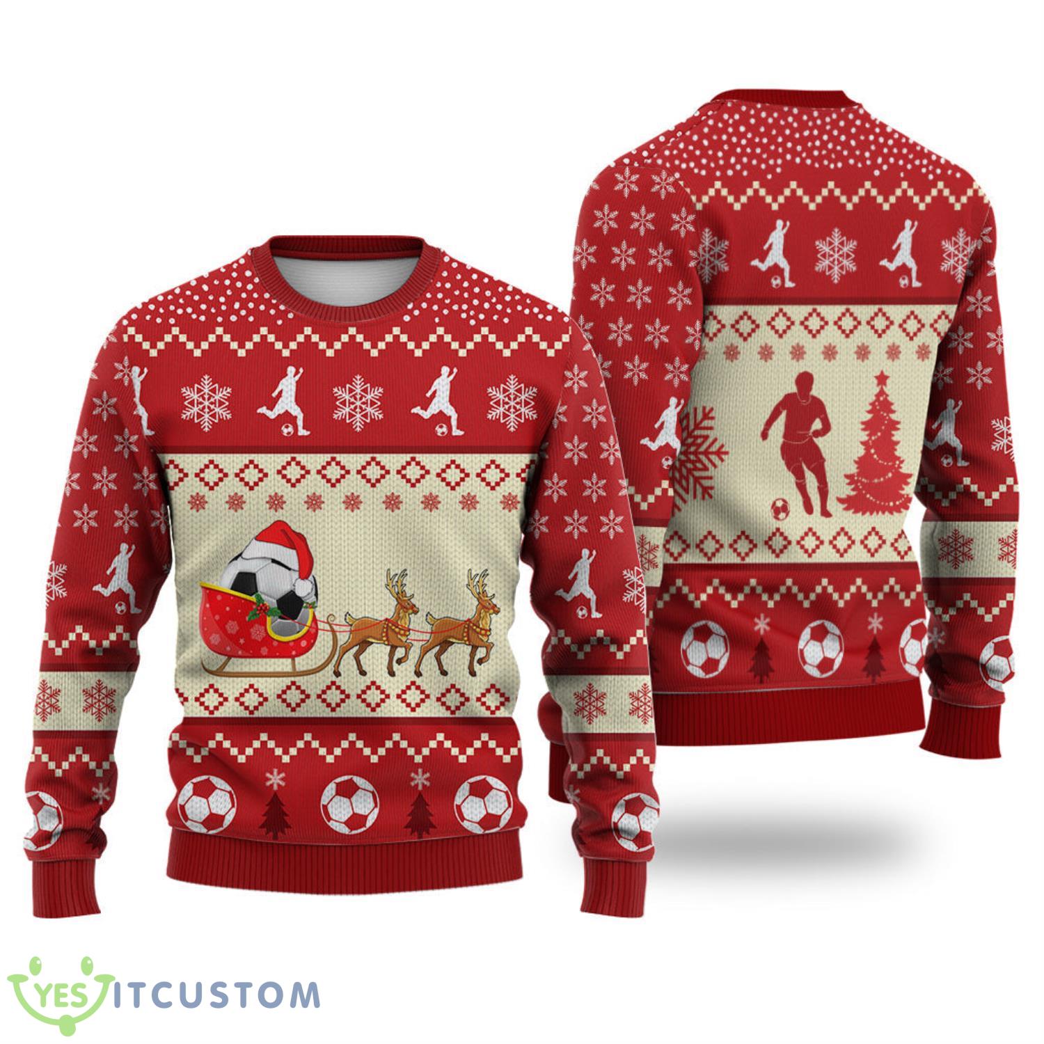 Soccer Reindeer 3D Ugly Christmas Sweater For Men And Women Christmas Gift 3 Soccer Reindeer 3D Ugly Christmas Sweater For Men And Women Christmas Gift Product Photo 1