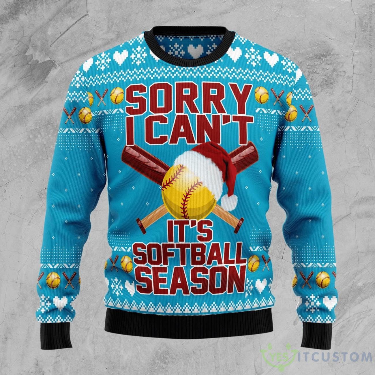 Soft Ball Season Ugly Sweater For Christmas 3 Soft Ball Season Ugly Sweater For Christmas Product Photo 1