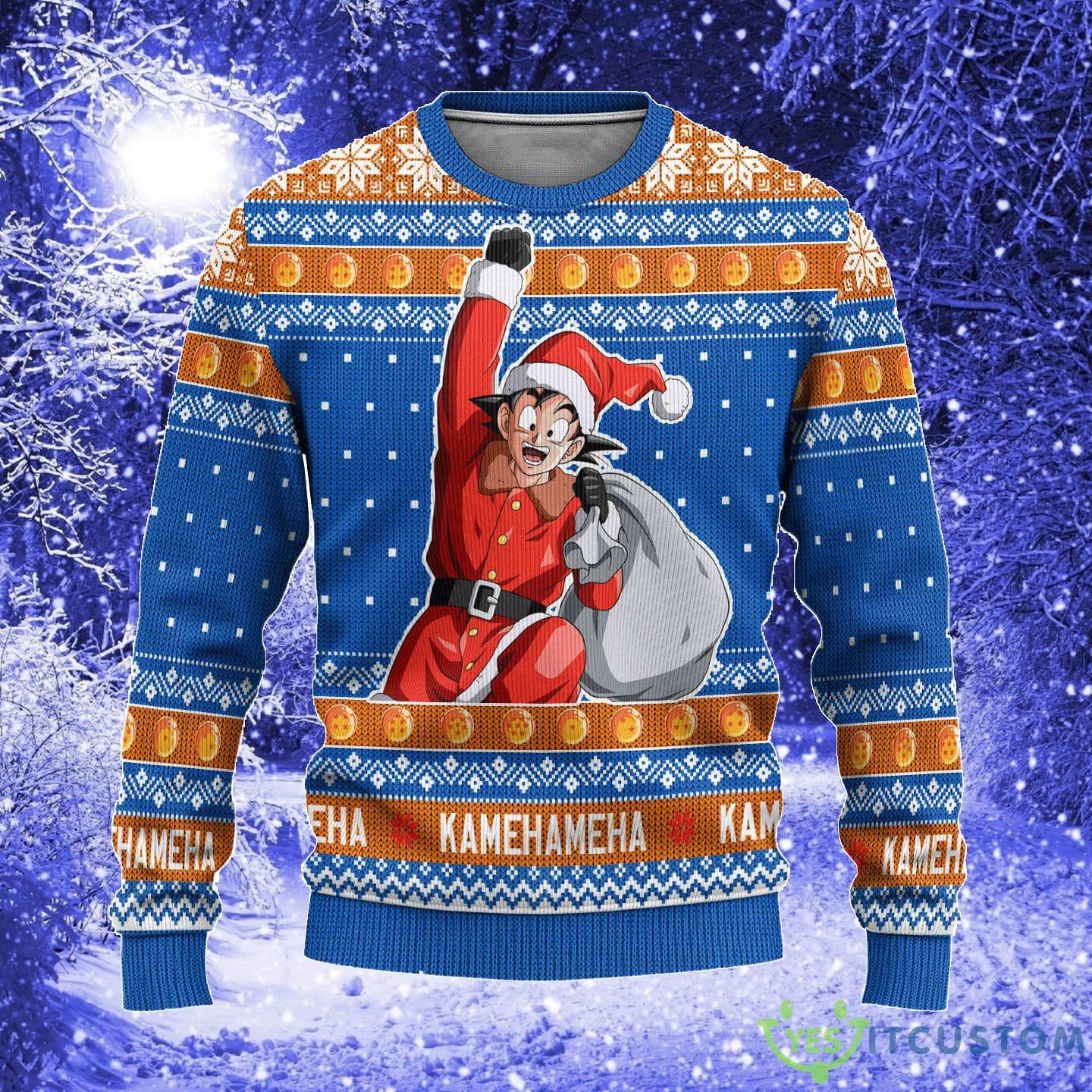 Son Goku Dragon Ball Anime Xmas Women Mens Ugly Christmas Sweater - Son Goku Dragon Ball Anime Ugly Christmas Sweater Xmas Gift_1