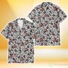 St. Louis Cardinals Black And White Hibiscus Leaf White Background 3D Hawaiian Shirt Gift For Fans Product Photo 1