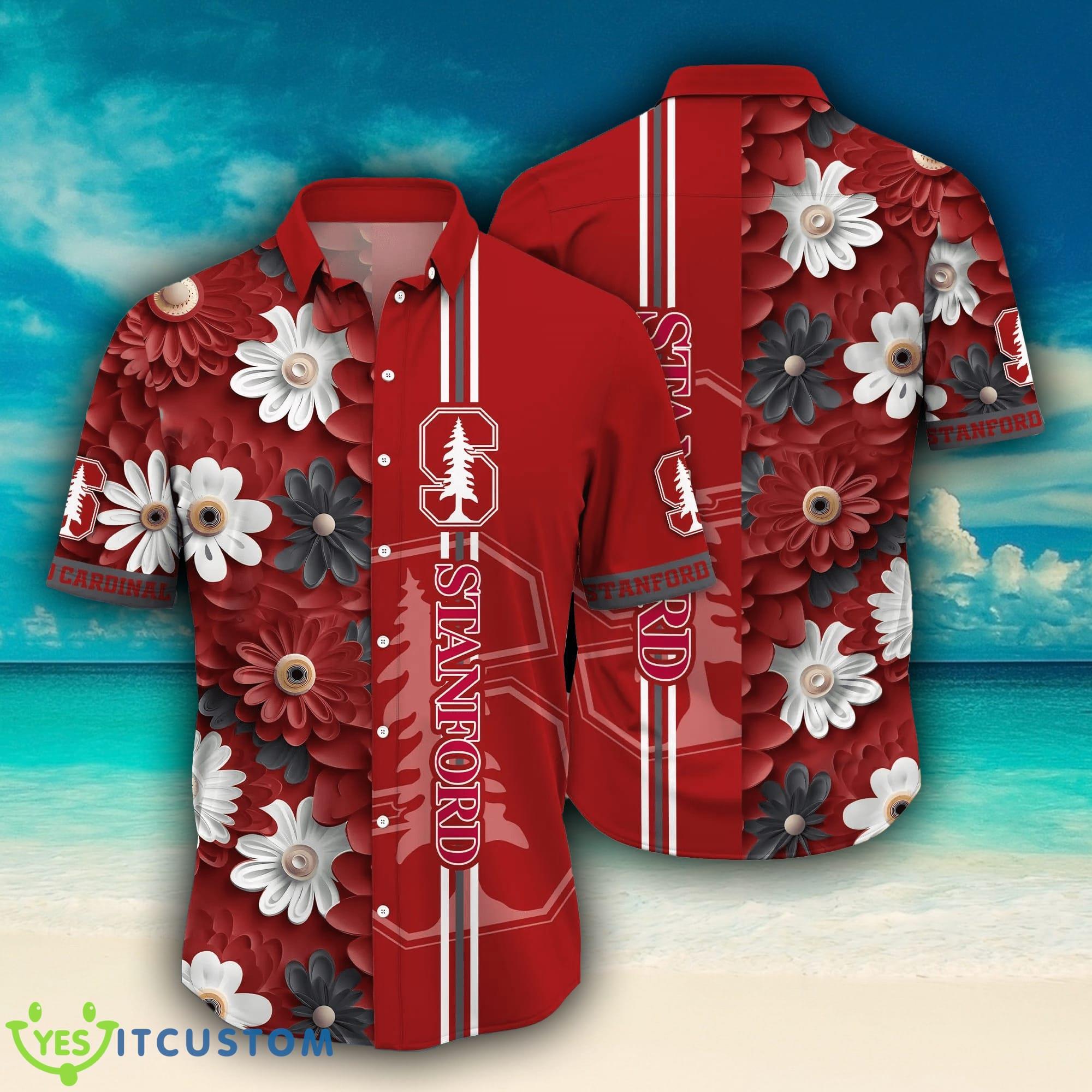 Stanford Cardinal NCAA Flower Logo Colorful Hawaiian Shirt 6 Stanford Cardinal NCAA Flower Logo Colorful Hawaiian Shirt - Stanford Cardinal NCAA Flower Logo Coloful Hawaiian Shirt Photo 2