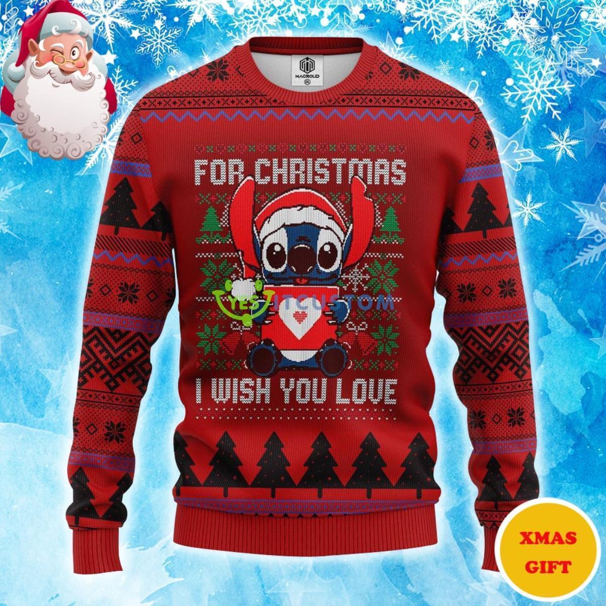 Stitch Heart Christmas AOP Sweater For Christmas 3 Stitch Heart Christmas AOP Sweater For Christmas Product Photo 1