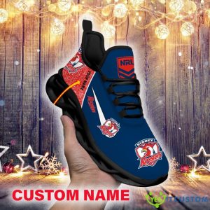 Sydney Roosters NRL Glitter Max Soul Shoes Custom Name Running Sneakers For Fans Gift - Sydney Roosters-NRL Glitter Personalized Max Soul Shoes_2