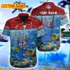 Tampa Bay Buccaneers NFL Ocean Beach Coral Fish 3D Hawaiian Shirt For Fans Gift Custom Name - Tampa Bay Buccaneers NFL Ocean Beach Coral Fish 3D Hawaiian Shirt For Fans Gift Custom Name