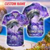 TCU Horned Frogs NCAA Hawaiian Shirt Dolphin Funny AOP Gift For Fans Custom Name - TCU Horned Frogs NCAA Hawaiian Shirt_1