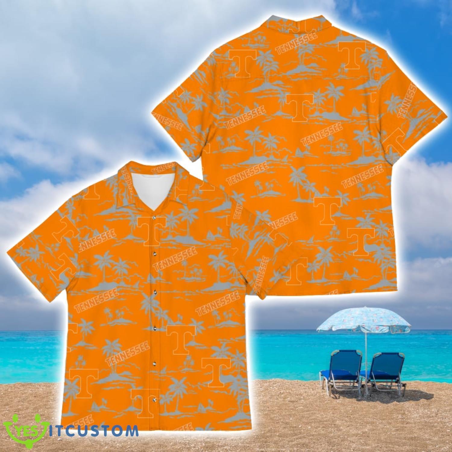 Tennessee Volunteers Island Pattern Tree All Over Printed 3D Hawaiian Shirt Summer Gift Product Photo 1