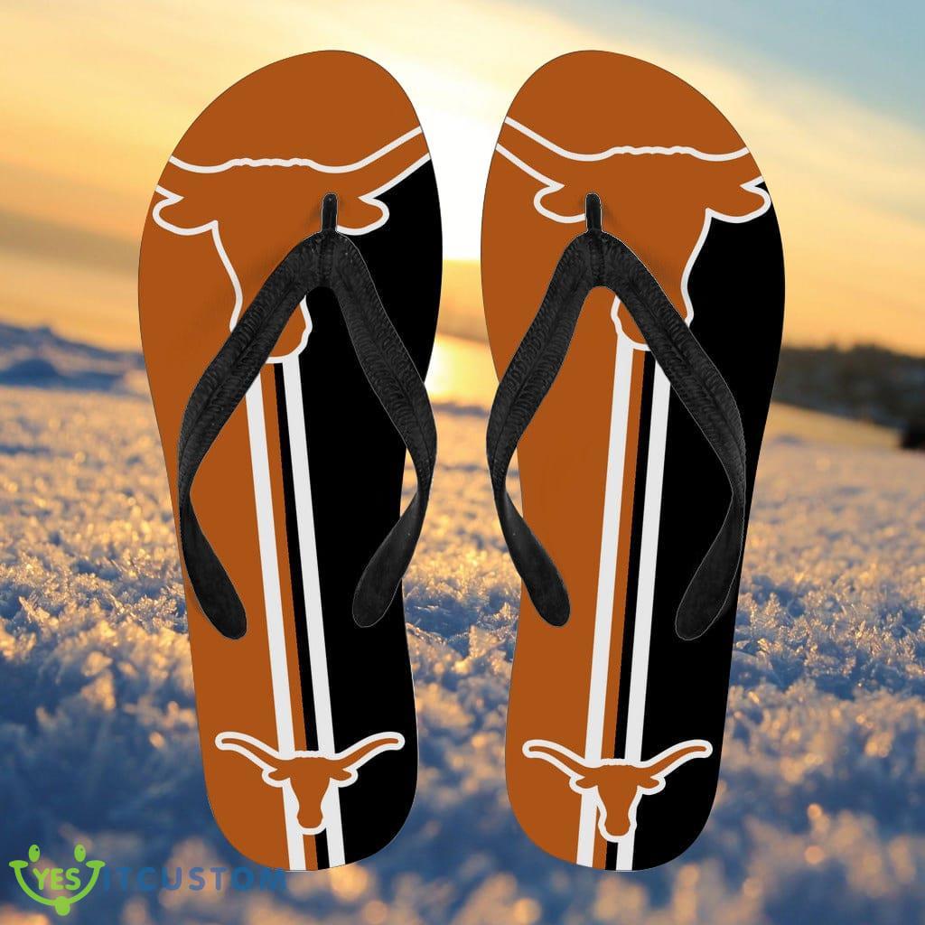 Texas Longhorns Fan Gift Two Main Colors Flip Flops 3 Texas Longhorns Fan Gift Two Main Colors Flip Flops Product Photo 1