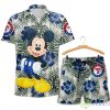 Texas Rangers Mickey Hawaiian Shirt and Shorts Funny Summer Gift Product Photo 1