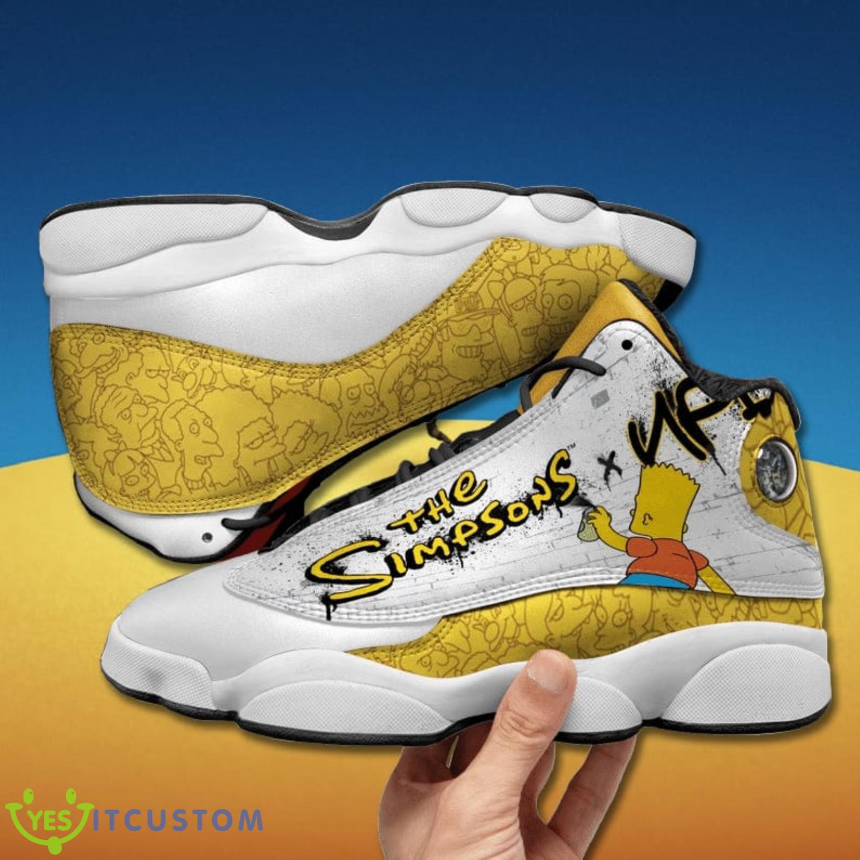 The Simpsons Lovely Yellow Air Jordan 13 Shoes Product Photo 1