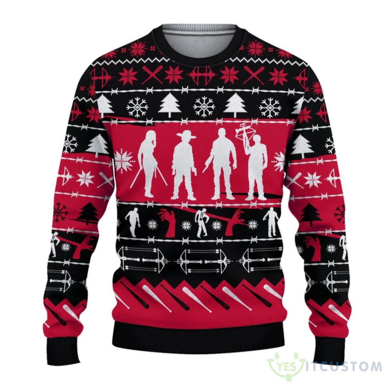 The Walking Dead Ugly Christmas Sweater 3 The Walking Dead Ugly Christmas Sweater Product Photo 1