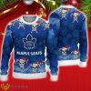 Toronto Maple Leafs Christmas Skull Candy Cane Ugly Christma Sweater Product Photo 1