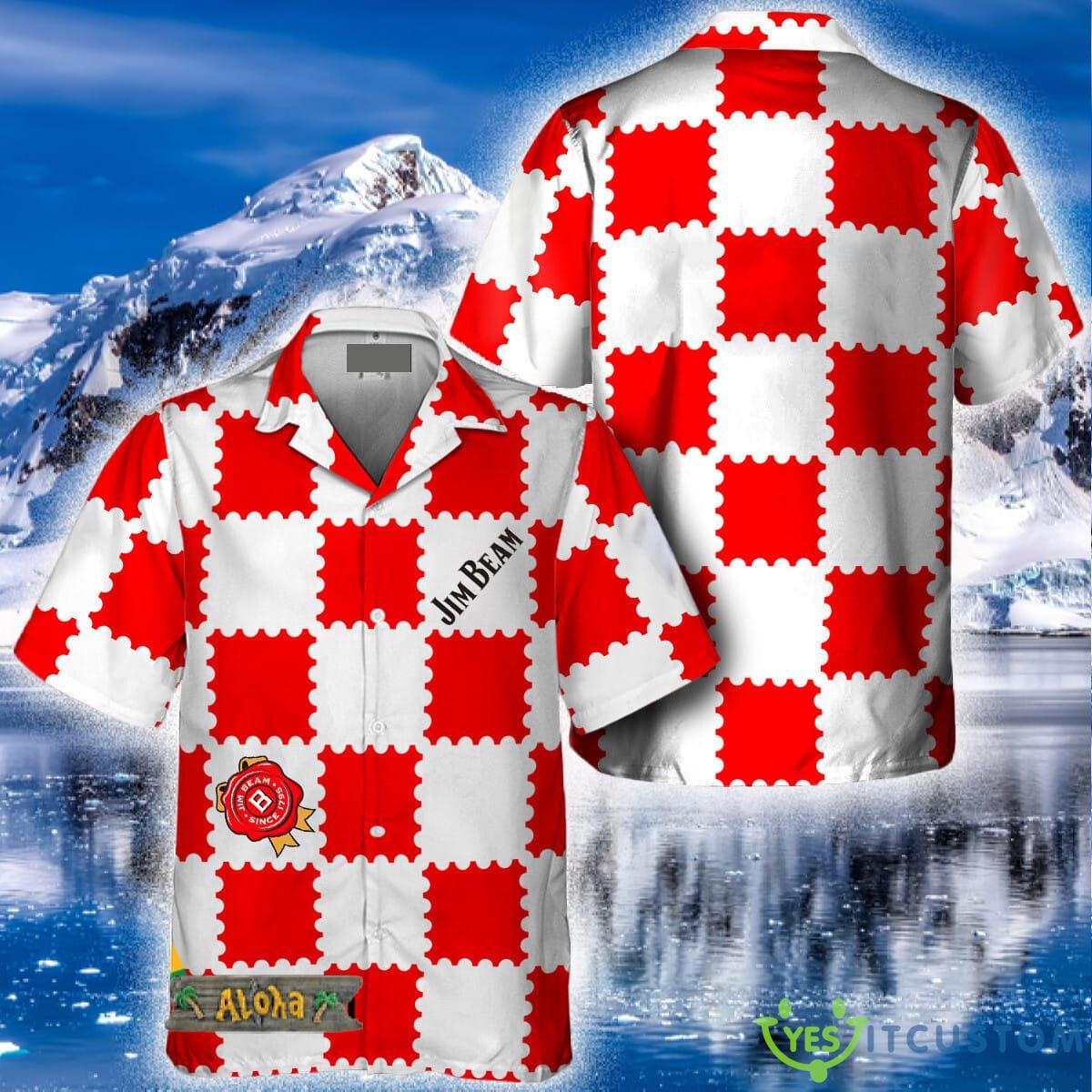 Trendy Gingham Jim Beam Hawaiian Shirt For Men And Women Gift Hawaiian Beer - Trendy Gingham Jim Beam Hawaiian Shirt For Men And Women Gift Hawaiian Beer