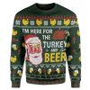 Turkey And Beer Ugly Sweater For Christmas Product Photo 1