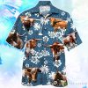 TX Longhorn Cattle Blue Tribal Hawaiian Shirt For Men Women Product Photo 1
