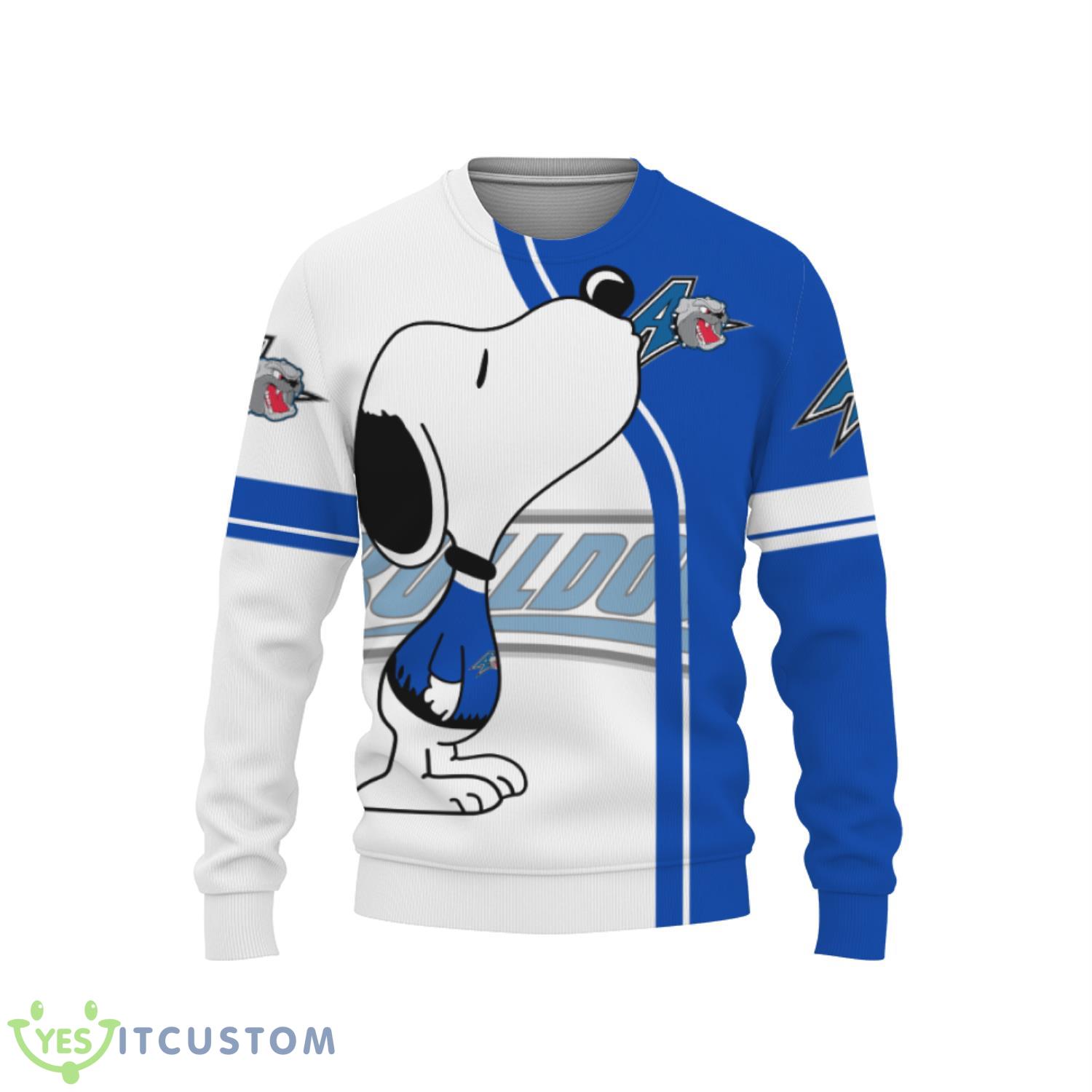 UNC Asheville Bulldogs Cool Snoopy 3D Sweater Christmas Gift For Men And Women 3 UNC Asheville Bulldogs Cool Snoopy 3D Sweater Christmas Gift For Men And Women Product Photo 3