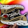 Vegas Golden Knights Christmas Pattern Max Soul Sneakers Snowflakes Christmas Shoes - Vegas Golden Knights Christmas Pattern Chunky Sneakers Ugly Christmas Max Soul Shoes Photo 1