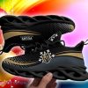 Vegas Golden Knights Xmas Pattern Max Soul Sneakers Snowflakes Christmas Shoes - Vegas Golden Knights Xmas Pattern Chunky Sneakers Ugly Christmas Max Soul Shoes Photo 6