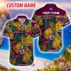 Virginia Tech Hokies NCAA Hawaiian Shirt Custom Name Leaf Colors For Men And Women - Virginia Tech Hokies NCAA Hawaiian Shirt_1