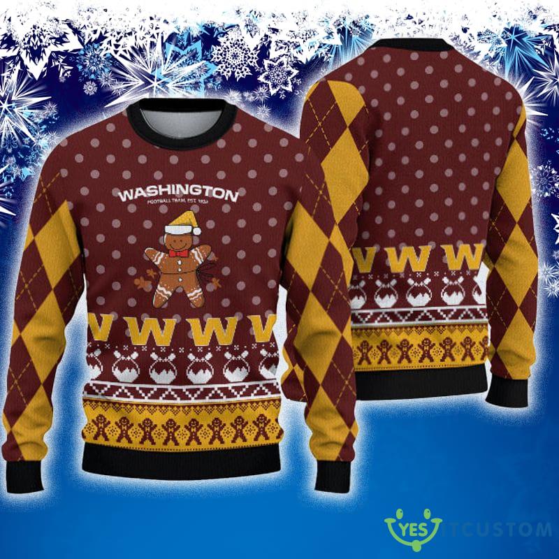 Washington Football Team Ugly Christmas Sweater Gingerbread Man Knitted Men And Women Gift For Fans 3 Washington Football Team Ugly Christmas Sweater Gingerbread Man Knitted Men And Women Gift For Fans - Washington Football Team Ugly Christmas Sweater Gingerbread Man Knitted Men And Women Gift For Fans