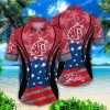 Washington State Cougars NCAA1 Vintage Palm Tree Flag Pattern Aloha Hawaiian Shirt Summer Gift Product Photo 1