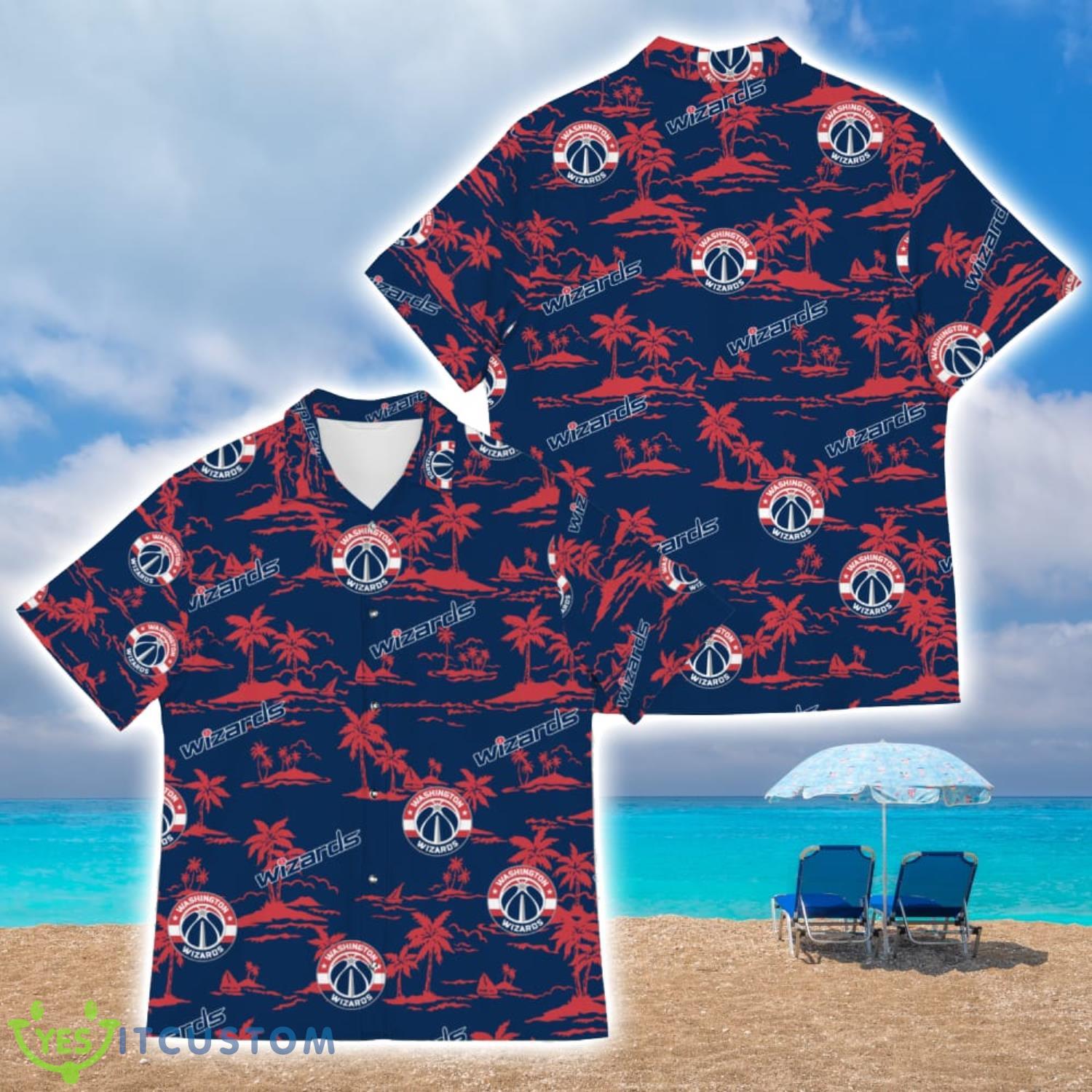 Washington Wizards Island Pattern Tree All Over Printed 3D Hawaiian Shirt Summer Gift Product Photo 1