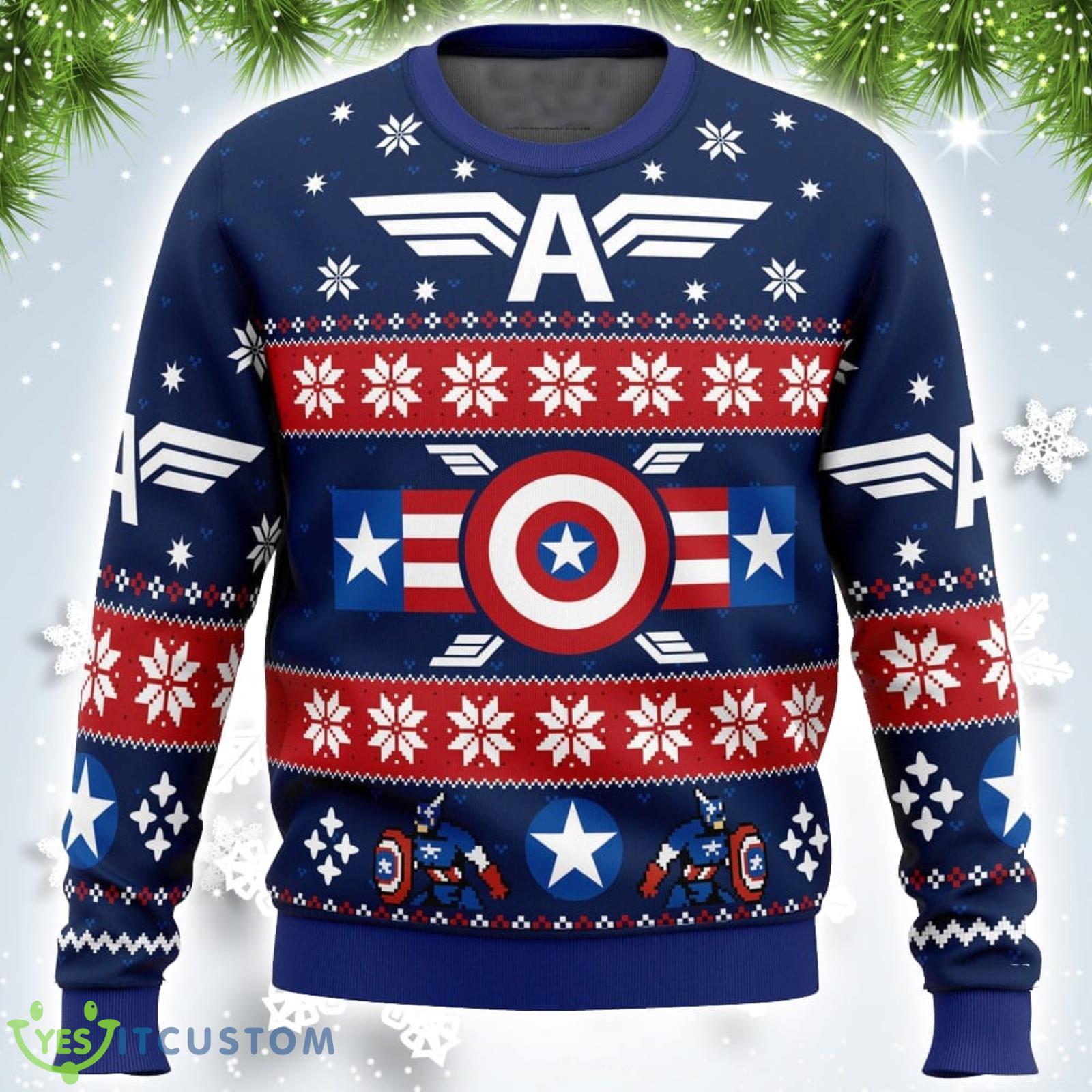 Winter Soldier Captain America Marvel Xmas Ugly Christmas Sweater Christmas Gift For Men And Women Product Photo 1