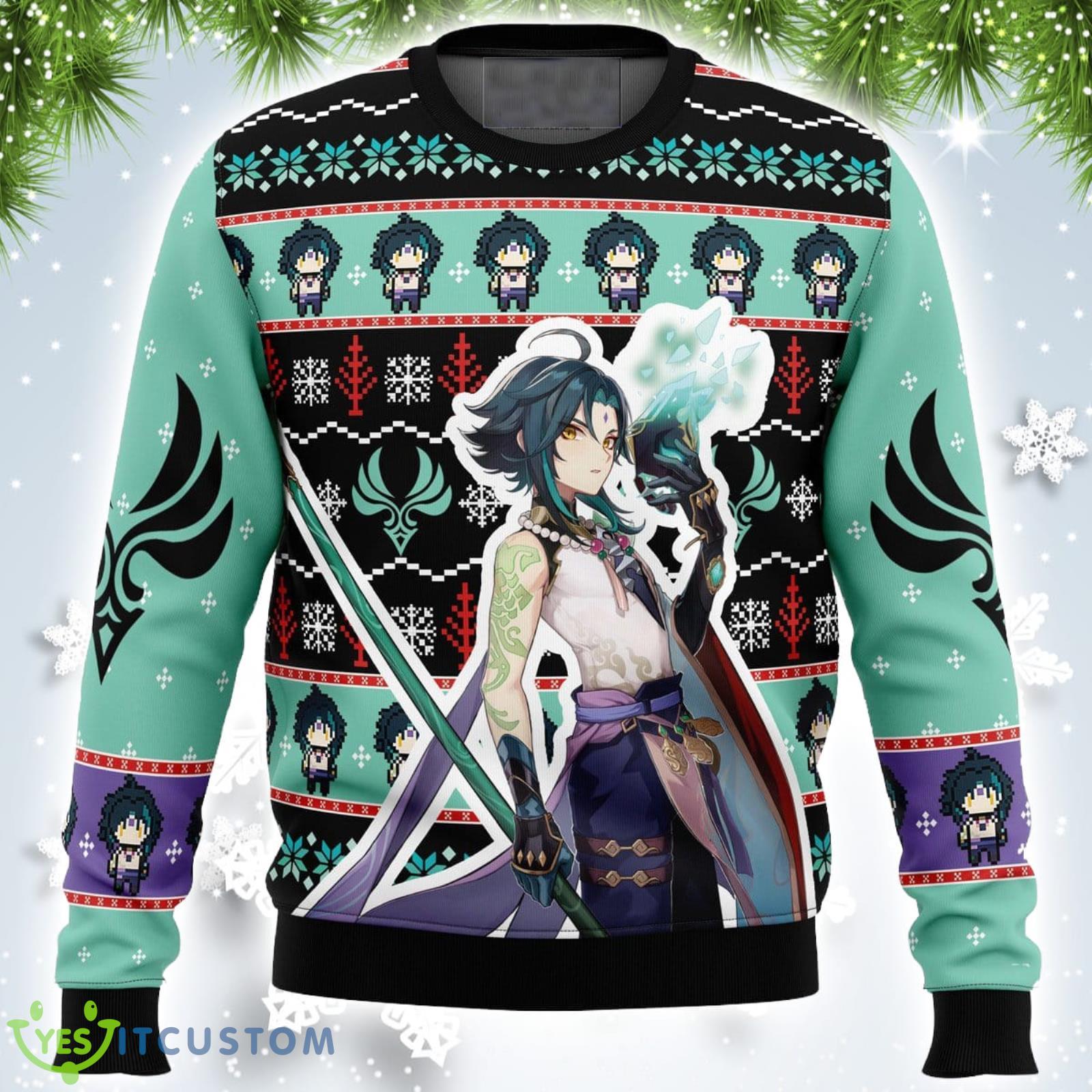 Xiao Genshin Impact Xmas Ugly Christmas Sweater Christmas Gift For Men And Women Product Photo 1