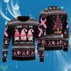 A Bright Pink Ribbon Christmas Ugly Sweater Special Gift For Men And Women Product Photo 1