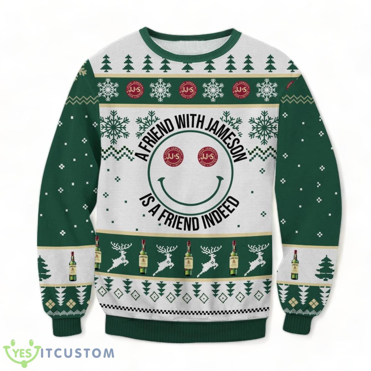 A Friend With Jameson Ugly Sweater 3 A Friend With Jameson Ugly Sweater Product Photo 1