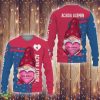 Acadia Axemen Be Mine Valentine Gnomes With Valentine Football American Valentine Day Knitted Xmas 3D Sweater - Acadia Axemen Be Mine Valentine Gnomes With Valentine Football American Valentine Day Knitted Xmas 3D Sweater