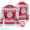 AFC Ajax Snowflakes Reindeer Pattern Ugly Xmas Sweater For Men And Women - AFC Ajax Snowflakes Reindeer Pattern Ugly Xmas Sweater For Men And Women