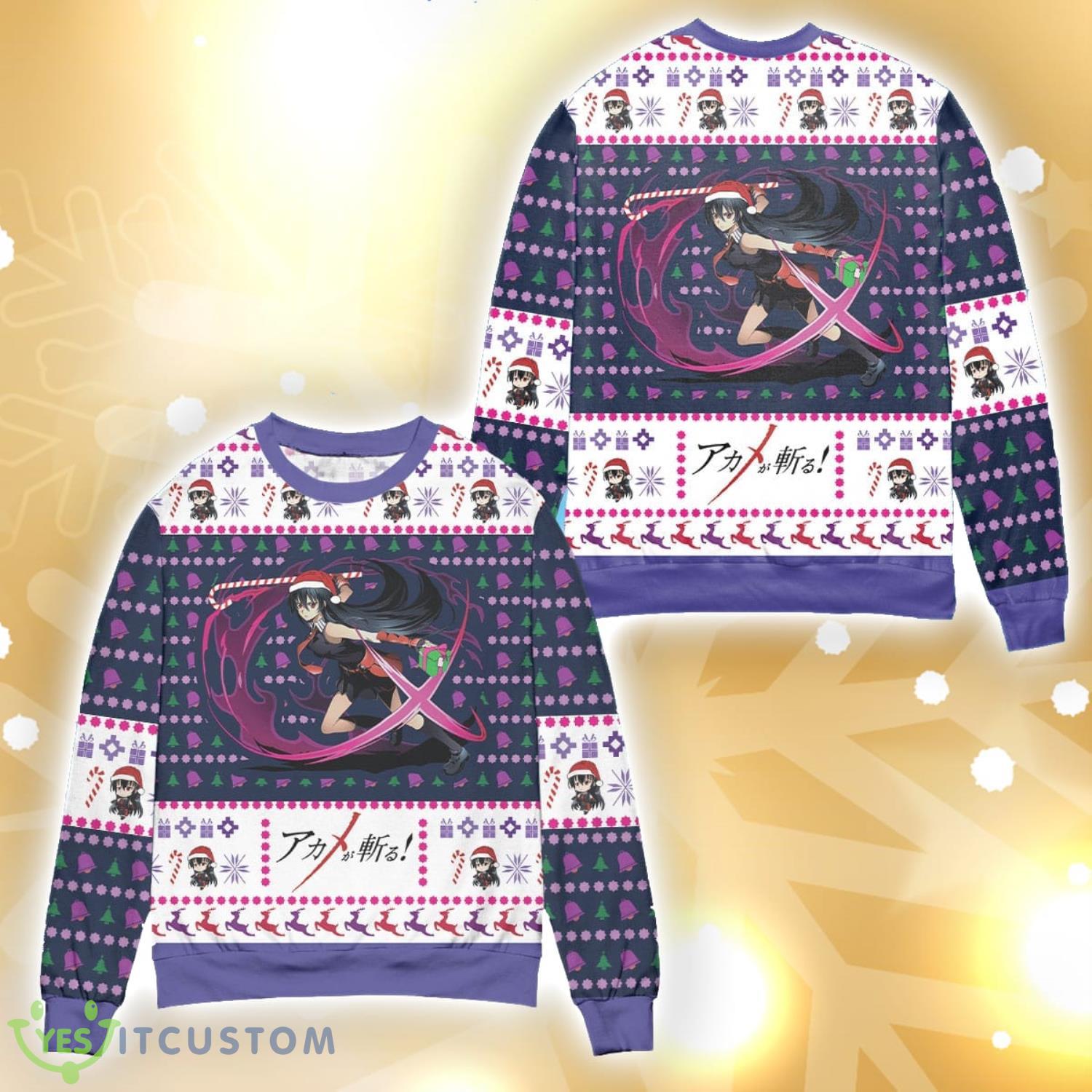 Akame Ga Kill 3D Ugly Christmas Sweater Cute Christmas Gift 3 Akame Ga Kill 3D Ugly Christmas Sweater Cute Christmas Gift Product Photo 1