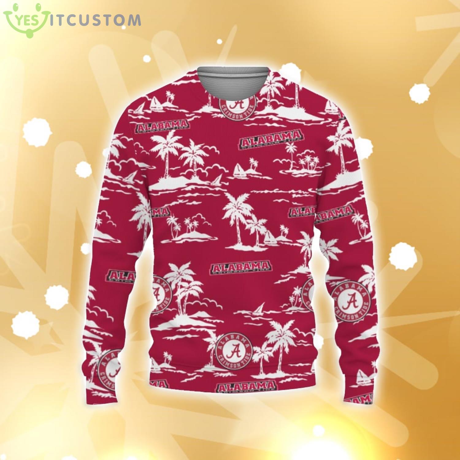Alabama Crimson Tide Aloha Hawaii Beach Coconut Pattern All Over Printed 3D Sweater 3 Alabama Crimson Tide Aloha Hawaii Beach Coconut Pattern All Over Printed 3D Sweater Product Photo 1
