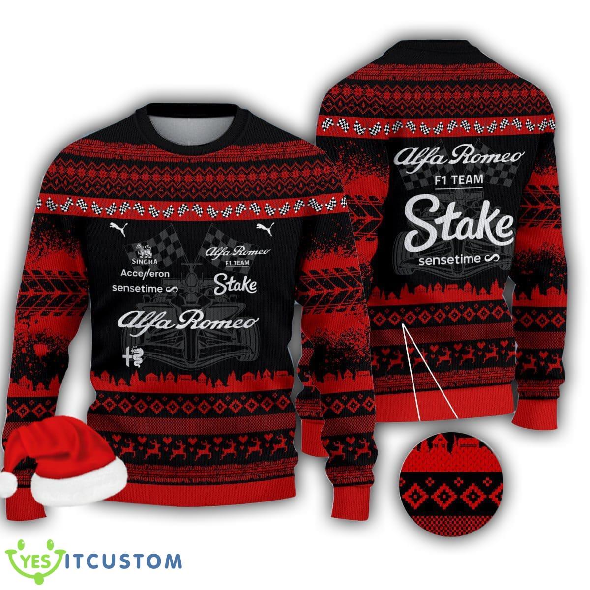 Alfa Romeo Formula 1 Team Kintted Christmas 3D Sweater For Men And Women 3 Alfa Romeo Formula 1 Team Kintted Christmas 3D Sweater For Men And Women - Alfa Romeo Formula 1 Team Kintted Christmas 3D Sweater For Men And Women