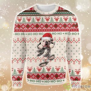 American Bulldog Scratch Ugly Christmas Sweater Product Photo 1