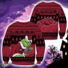 Arkansas Razorbacks NCAA Grinch Hug Logo Ugly Christmas Sweater Special Christmas Gift For Fans Product Photo 1