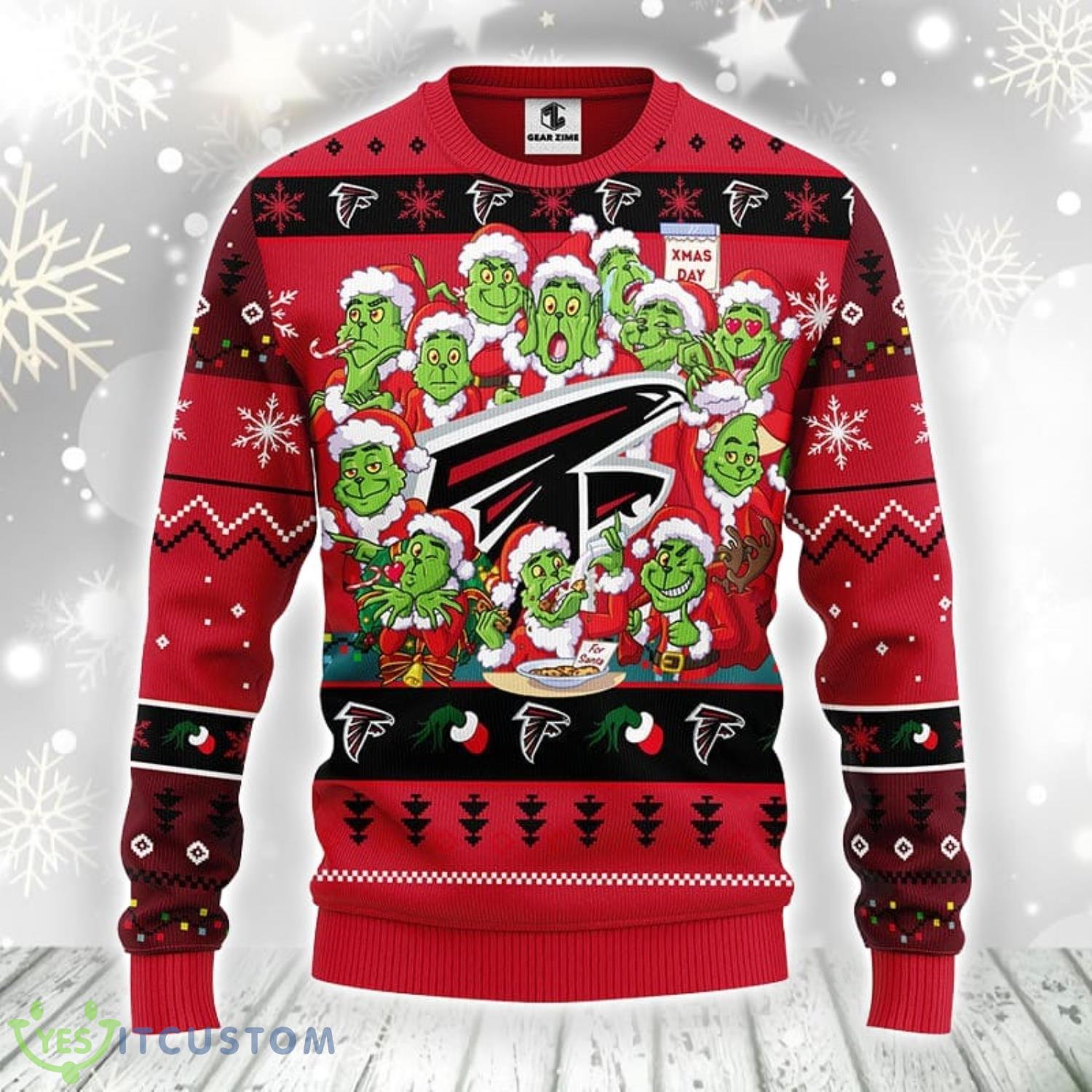 Atlanta Falcons 12 Grinch Xmas Day Ugly Christmas Sweater For Sport Fans Christmas Gift 3 Atlanta Falcons 12 Grinch Xmas Day Ugly Christmas Sweater For Sport Fans Christmas Gift Product Photo 1