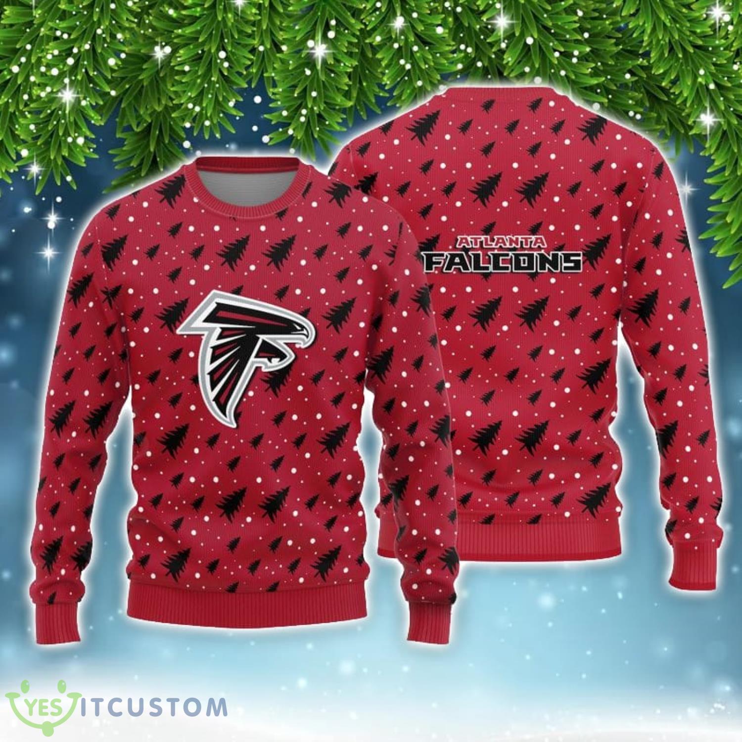 Atlanta Falcons Christmas Pine Tree Patterns Pattern AOP Sweater 3 Atlanta Falcons Christmas Pine Tree Patterns Pattern AOP Sweater Product Photo 1