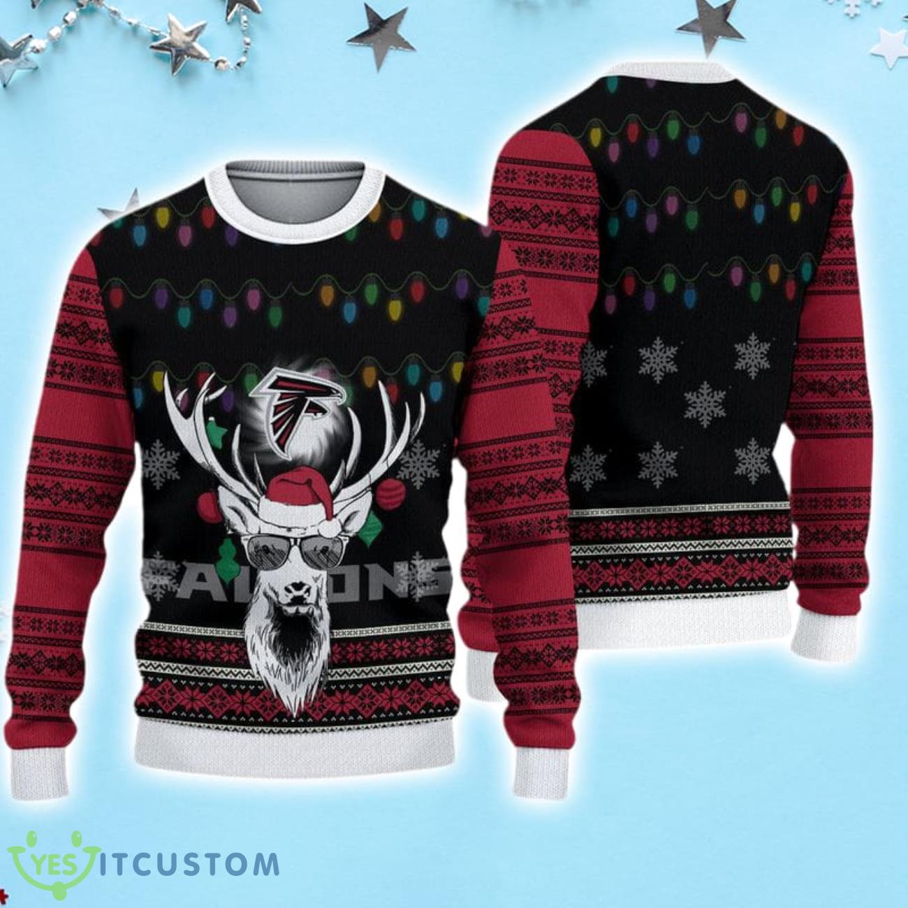 Atlanta Falcons Deer Funny Christmas Sweater 3 Atlanta Falcons Deer Funny Christmas Sweater Product Photo 1