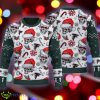 Atlanta Falcons Logo Skull Candy Cane Pattern Green Knitted Xmas Sweater - Atlanta Falcons Logo Skull Candy Cane Pattern Green Knitted Xmas Sweater