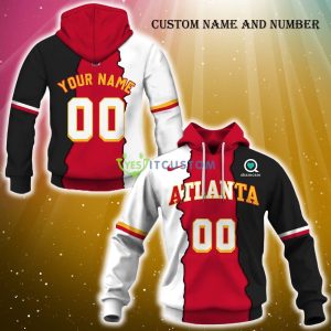 Atlanta Hawks NBA 3D Hoodie Zip Hoodie For Fans Christmas All Over Printed Custom Number And Name - Atlanta Hawks NBA 3D Hoodie AOP_2