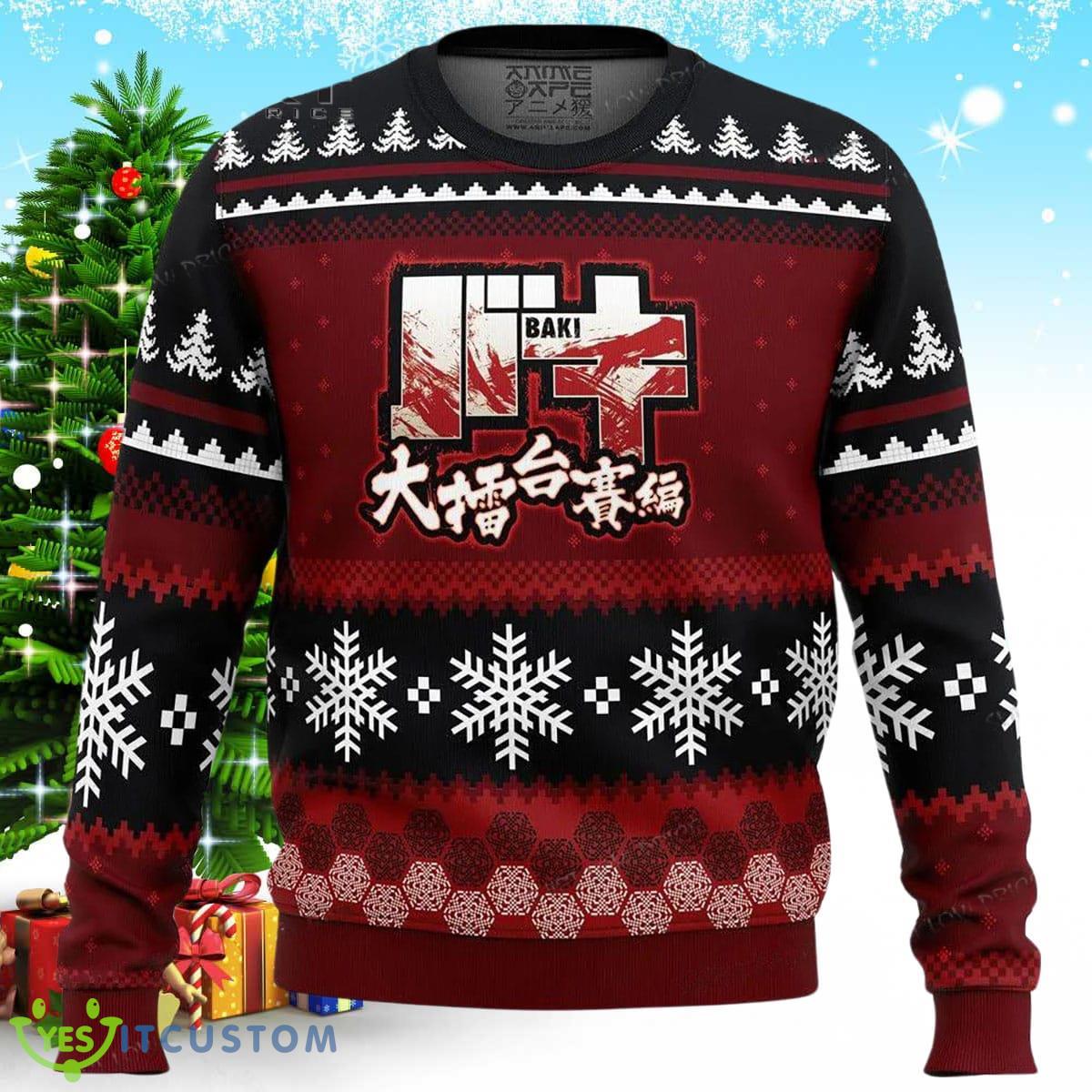 Axe Kick Baki Ugly Christmas Sweater Style Gift For Men And Women 3 Axe Kick Baki Ugly Christmas Sweater Style Gift For Men And Women Product Photo 1