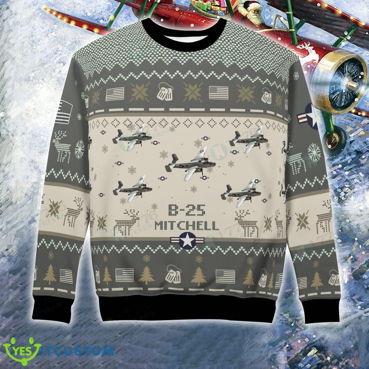 B-25 Mitchell B25 Christmas Aircraft Ugly Sweater US Air Force 6 B-25 Mitchell B25 Christmas Aircraft Ugly Sweater US Air Force - B-25 Mitchell B25 Christmas Aircraft Ugly Sweater US Air Force Photo 6